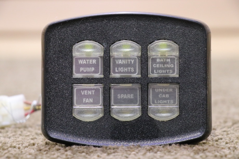 USED INTELLITEC 00-00899-006 6 BUTTON SWITCH PANEL MOTORHOME PARTS FOR SALE RV Components 