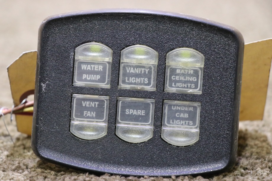 USED INTELLITEC 6 BUTTON SWITCH PANEL RV/MOTORHOME PARTS FOR SALE RV Components 