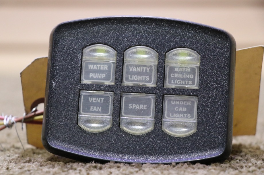 USED INTELLITEC 6 BUTTON SWITCH PANEL RV/MOTORHOME PARTS FOR SALE RV Components 