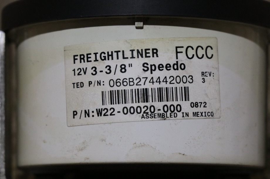 USED RV W22-00020-000 FREIGHTLINER SPEEDOMETER DASH GAUGE FOR SALE RV Components 