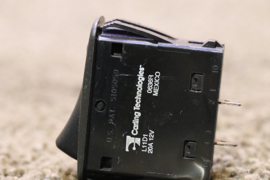 USED RV L11D1 BLACK ROCKER DASH SWITCH FOR SALE RV Components 