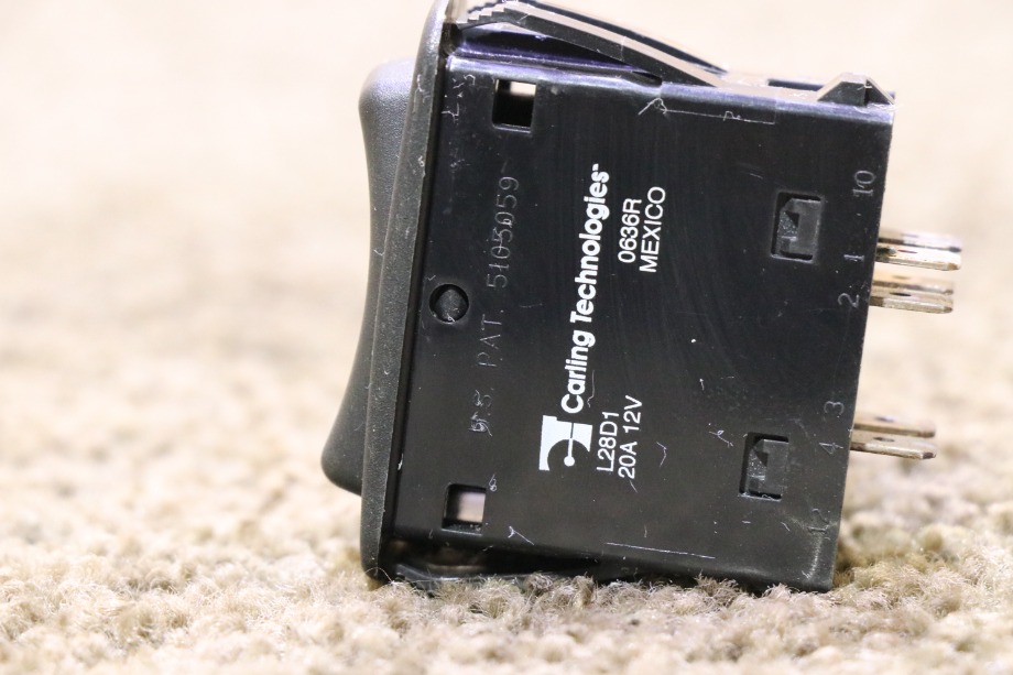 USED RV/MOTORHOME BLACK ROCKER DASH SWITCH L28D1 FOR SALE RV Components 