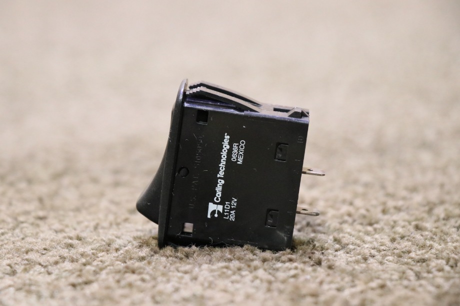 USED BLACK ROCKER L11D1 DASH SWITCH MOTORHOME PARTS FOR SALE RV Components 