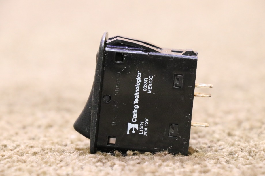 USED BLACK ROCKER DASH SWITCH L15D1 RV/MOTORHOME PARTS FOR SALE RV Components 