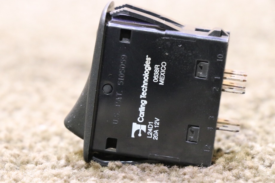 USED RV L24D1 BLACK ROCKER DASH SWITCH FOR SALE RV Components 