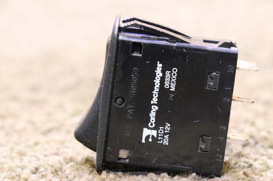 USED BLACK ROCKER L11D1 DASH SWITCH MOTORHOME PARTS FOR SALE RV Components 
