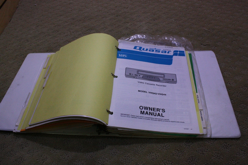 USED MONACO OWNERS MANUAL BINDER FOR SALE RV Accessories 