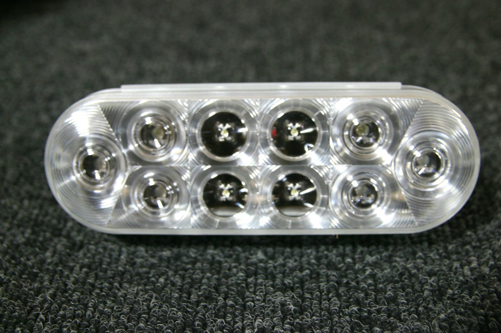 NEW RV/MOTORHOME 6 x 2-1/8 INCH LED CLEAR OVAL UNIVERSAL LIGHTS  RV Accessories 