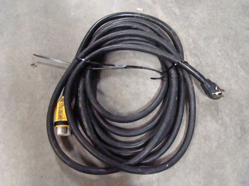 USED RV/MOTORHOME 50 AMP POWER CORD WITH MALE AND TWIST LOCK END  RV Accessories 