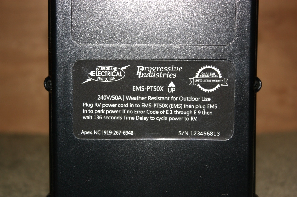 PROGRESSIVE INDUSTRIES EMS-PT50X PORTABLE EMS WITH SURGE PROTECTION FOR SALE RV Accessories 