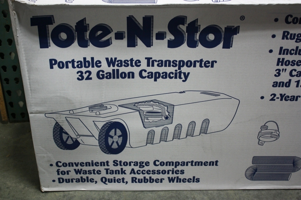 TOTE-N-STOR 32 GALLON CAPACITY PORTABLE WASTE TRANSPORTER FOR SALE RV Accessories 