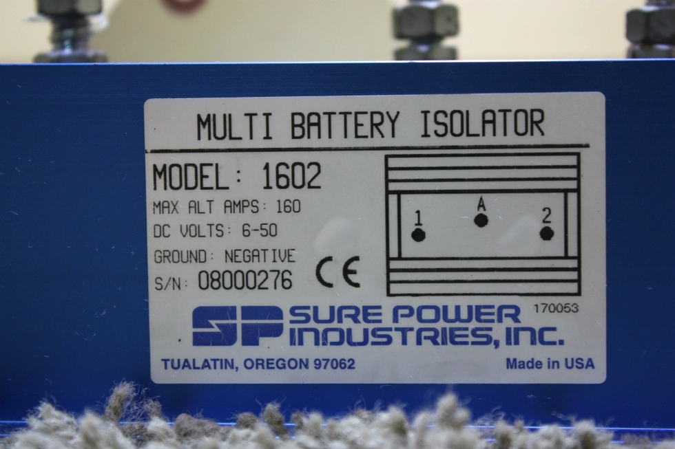 USED RV SURE POWER MODEL: 1602 MULTI BATTERY ISOLATOR FOR SALE RV Accessories 