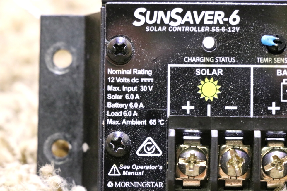 USED RV SUNSAVER-6 SOLAR CONTROLLER SS-6-12V MOTORHOME PARTS FOR SALE RV Accessories 