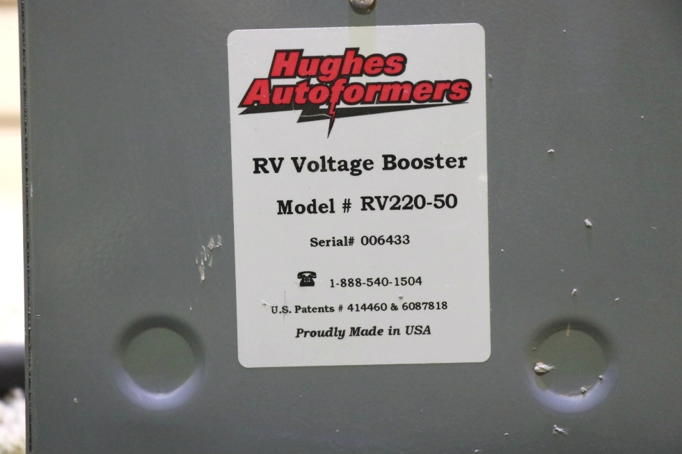 USED RV HUGHES AUTOFORMERS RV VOLTAGE BOOSTER RV220-50 MOTORHOME PARTS FOR SALE RV Accessories 