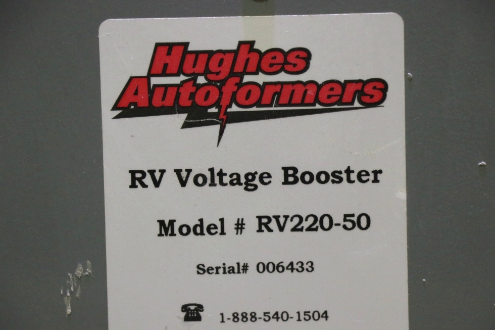 USED RV HUGHES AUTOFORMERS RV VOLTAGE BOOSTER RV220-50 MOTORHOME PARTS FOR SALE RV Accessories 