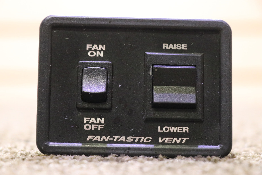 USED FAN-TASTIC VENT BLACK SWITCH PANEL MOTORHOME PARTS FOR SALE RV Accessories 
