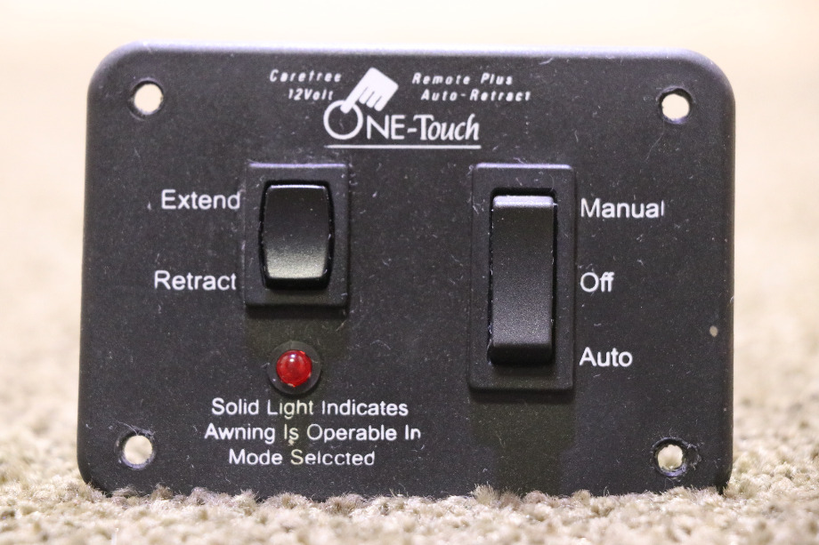 USED CAREFREE 12V ONE-TOUCH REMOTE PLUS AUTO RETRACT SWITCH PANEL MOTORHOME PARTS FOR SALE RV Accessories 