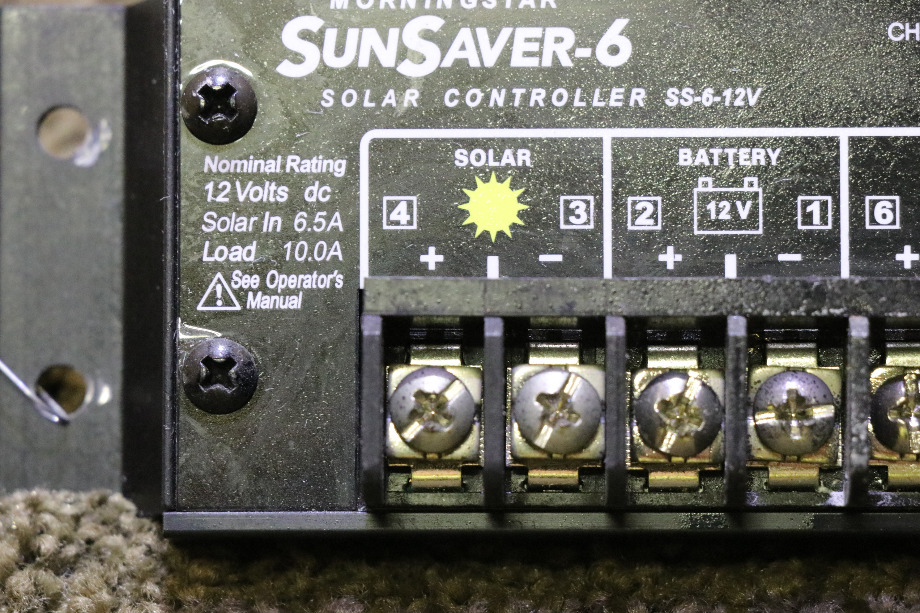 USED RV/MOTORHOME SUNSAVER-6 SOLAR CONTROLLER SS-6-12V FOR SALE RV Accessories 