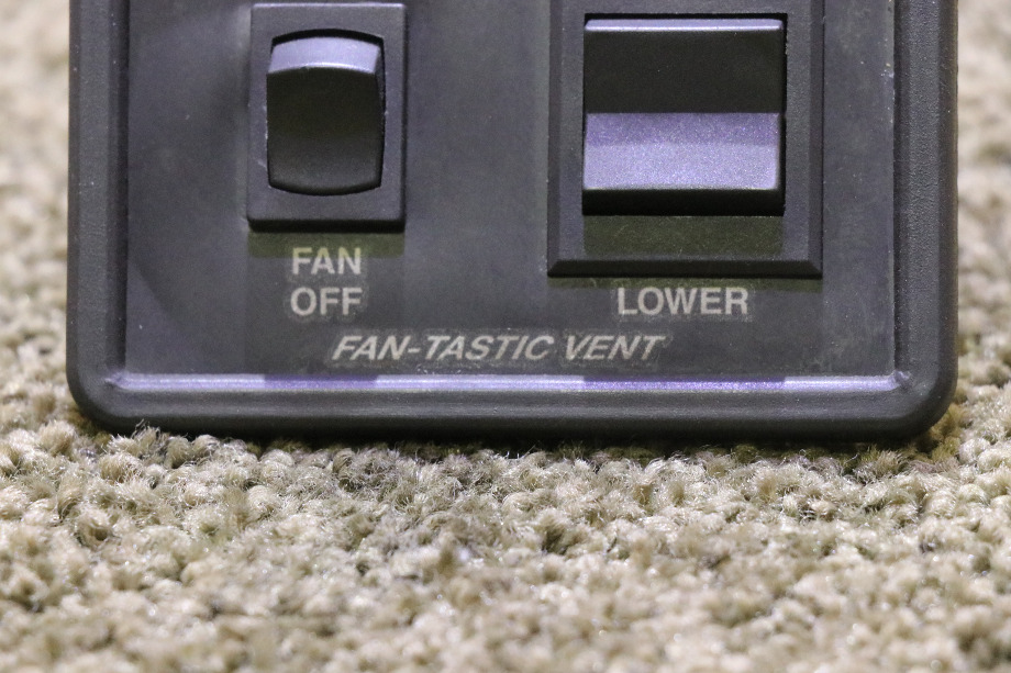 USED BLACK FAN-TASTIC VENT SWITCH PANEL RV/MOTORHOME PARTS FOR SALE RV Accessories 