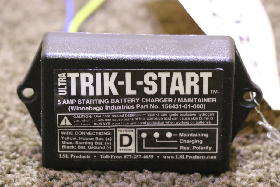 USED RV/MOTORHOME 156431-01-000 ULTRA TRIK-L-START BATTERY CHARGER / MAINTAINER FOR SALE RV Accessories 