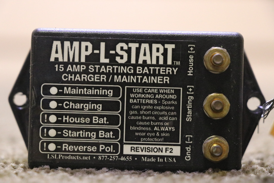 USED AMP-L-START 15 AMP BATTERY CHAGER / MAINTAINER MOTORHOME PARTS FOR SALE RV Accessories 