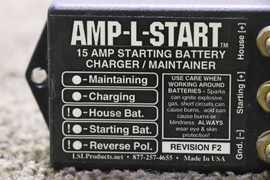 USED AMP-L-START 15 AMP BATTERY CHAGER / MAINTAINER MOTORHOME PARTS FOR SALE RV Accessories 