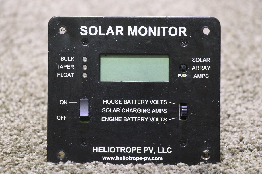 USED HELIOTROPE PV SOLAR MONITOR PANEL RV PARTS FOR SALE RV Accessories 