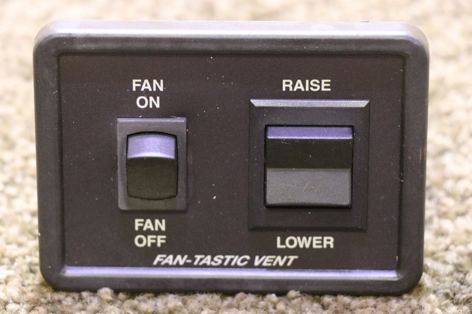 USED RV/MOTORHOME BLACK FAN-TASTIC VENT SWITCH PANEL FOR SALE RV Accessories 