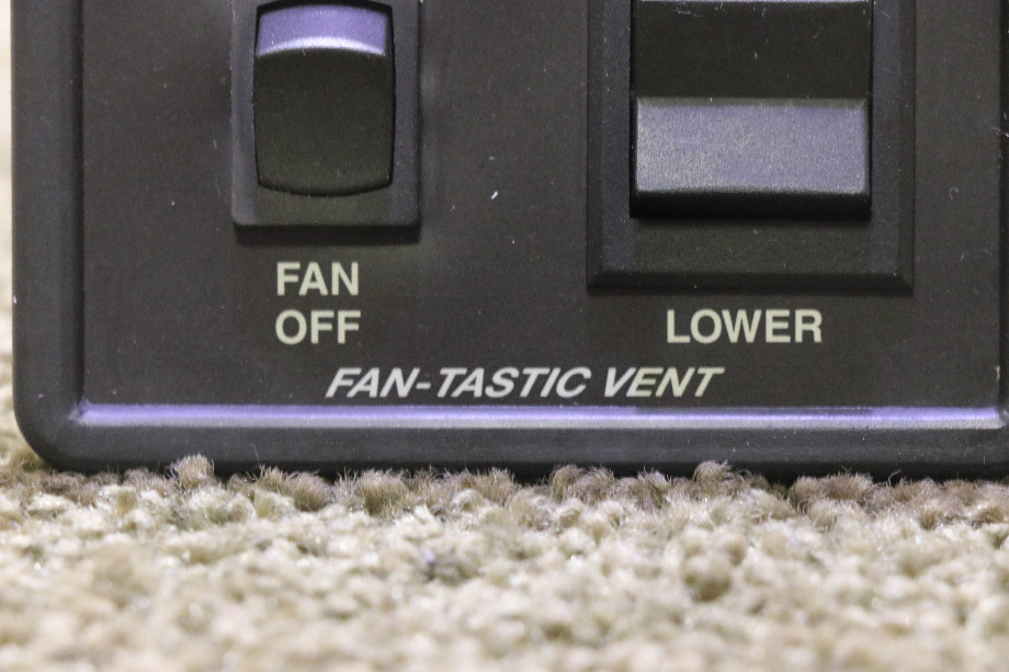 USED RV/MOTORHOME BLACK FAN-TASTIC VENT SWITCH PANEL FOR SALE RV Accessories 