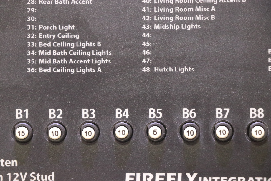 USED MOTORHOME FIREFLY ENTEGRA G6A CONTROL PANEL 41010066A FOR SALE RV Accessories 