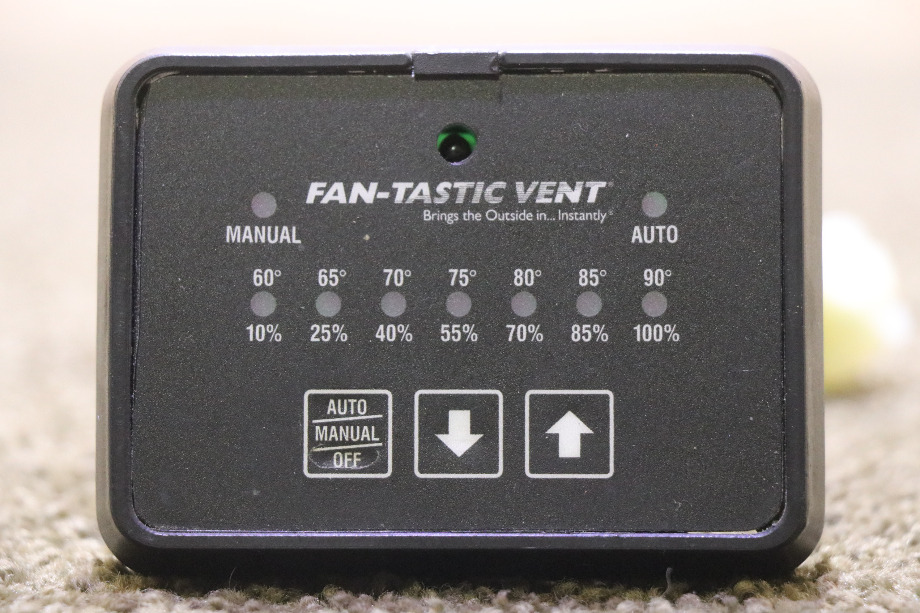 USED BLACK FAN-TASTIC VENT SWITCH PANEL MOTORHOME PARTS FOR SALE RV Accessories 