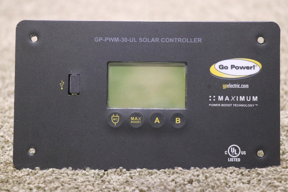 USED RV GP-PWM-30-UL SOLAR CONTROLLER PANEL FOR SALE RV Accessories 