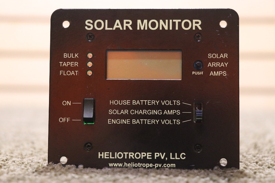 USED HELIOTROPE SOLAR MONITOR PANEL MOTORHOME PARTS FOR SALE RV Accessories 