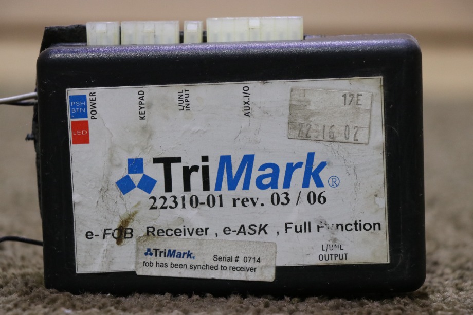 USED RV/MOTORHOME TRI MARK KEYLESS ENTRY RECEIVER 22310-01 FOR SALE RV Accessories 