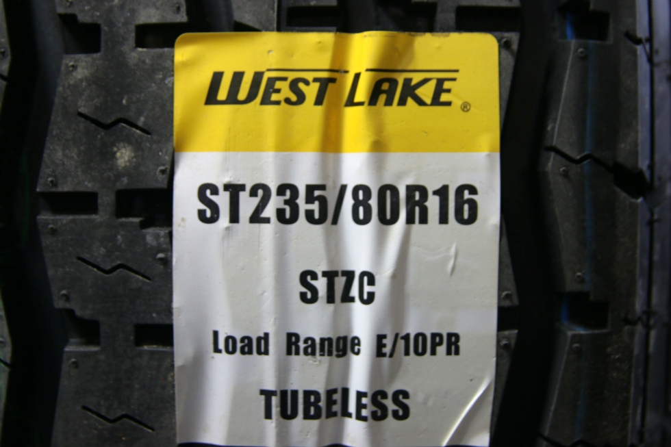 SET OF 4 WEST LAKE ST235/80R16 TIRES & 16 INCH ALUMUNUM WHEELS Towing Products 