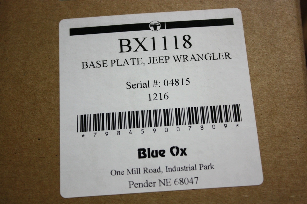 BLUE OX BX1118 BASE PLATE JEEP WRANGLER RV PARTS FOR SALE Towing Products 